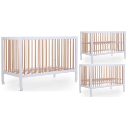 Детская кроватка 60x120 см Childhome Cot 97 White Natural