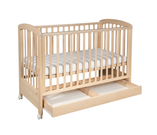 Bērnu gulta ar kasti un nolaižamu sānu TROLL Nina Lux Wax COT-NN0027