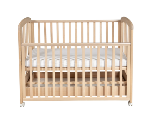 Bērnu gulta ar kasti un nolaižamu sānu TROLL Nina Lux Wax COT-NN0027