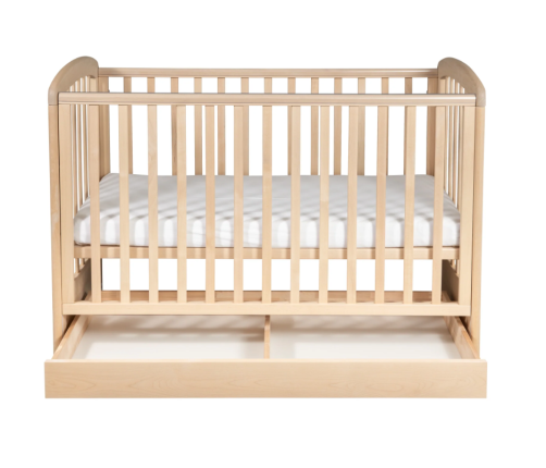 Bērnu gulta ar kasti un nolaižamu sānu TROLL Nina Lux Wax COT-NN0027