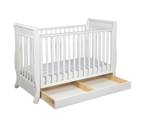 Детская кроватка с ящиком и опускающейся боковиной TROLL Romantica wax COT-RM0127-WAX