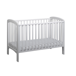 Детская кроватка с опускающейся боковиной TROLL Basic Lux HM White COT-BS0183