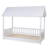 Bērnu gulta Māja ar jumtu 200x90 сm Childhome Rooftop bed frame house White