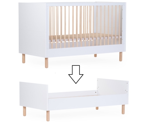 Bērnu gulta Transformeris 70x140 сm Childhome Wonder White