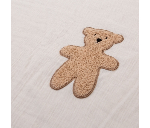 Детское постельное белье 100x140 Childhome Teddy Jersey Melange Beige / Muslin