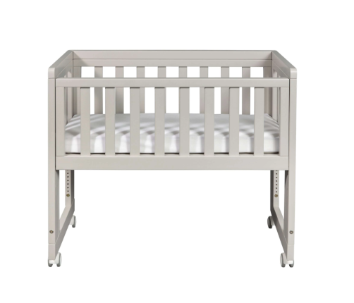 Gulta Šūpulītis ar nolaižamu malu TROLL Bedside Grey SWC-BD0062