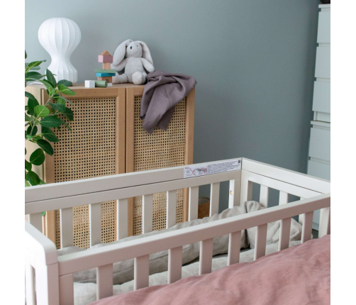 Gulta Šūpulītis ar nolaižamu malu TROLL Bedside Grey SWC-BD0062