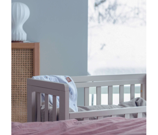 Gulta Šūpulītis ar nolaižamu malu TROLL Bedside Grey SWC-BD0062