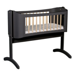 Bērnu šūpulis TROLL Wave Black Satin SWC-WA0642-BS