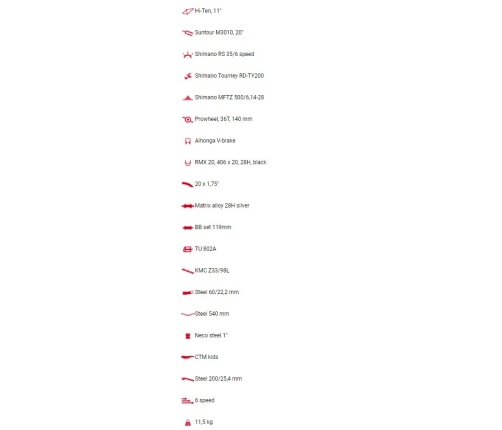 Bērnu velosipēds CTM Scooby 3.0 Silver 20 collas