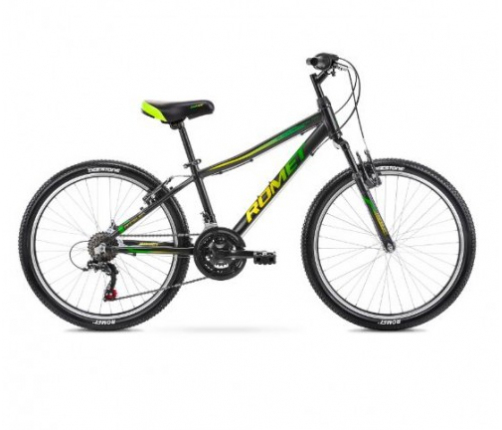 Bērnu velosipēds ROMET RAMBLER 24 13S black/green