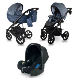 Bexa Ideal Limited Edition LE104 Blue Bērnu Ratiņi 3in1 Bexa Ideal Limited Edition LE104 Blue Bērnu Ratiņi 3in1