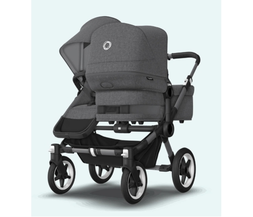 Bugaboo Donkey 5 DUO Blue Stormy Black frame Rati-Transformeris dažāda vecuma bērniem