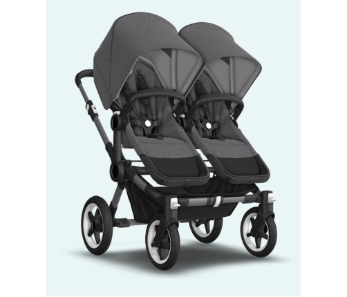 Bugaboo Donkey 5 DUO Blue Stormy Black frame Rati-Transformeris dažāda vecuma bērniem