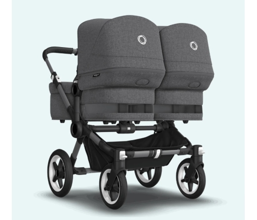 Bugaboo Donkey 5 DUO Blue Stormy Black frame Rati-Transformeris dažāda vecuma bērniem
