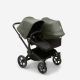 Bugaboo Donkey 5 DUO Forest Green Black frame Rati-Transformeris dažāda vecuma bērniem