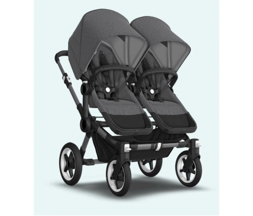 Bugaboo Donkey 5 DUO Grey Melange Black frame Rati-Transformeris dažāda vecuma bērniem