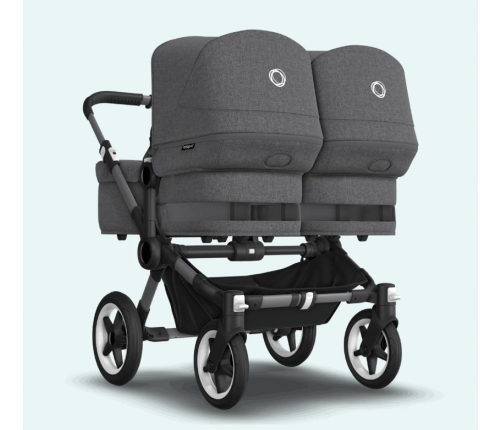 Bugaboo Donkey 5 DUO Midnight black Black frame Rati-Transformeris dažāda vecuma bērniem