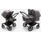 Bugaboo Donkey 5 TWIN Grey Melange Black frame Dvīņu Ratiņi Transformeris 2in1