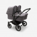 Bugaboo Donkey 5 TWIN Grey Melange Black frame Dvīņu Ratiņi Transformeris 2in1