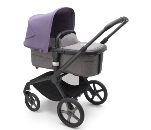 Bugaboo Fox 5 Grey Melange Детская Коляска 2в1 Black Pама + Kапюшон Astro Purple