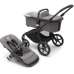 Bugaboo Fox 5 Grey Melange Bērnu Ratiņi 2in1 Black Rāmis + Jumts Forest Green