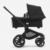 Bugaboo Fox 5 Grey Melange Bērnu Ratiņi 2in1 Black Rāmis + Jumts Misty White