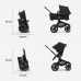 Bugaboo Fox 5 Grey Melange Bērnu Ratiņi 2in1 Black Rāmis + Jumts Misty White