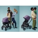 Bugaboo Fox 5 Grey Melange Bērnu Ratiņi 2in1 Grafīta rāmis + Jumts Astro Purple