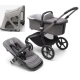 Bugaboo Fox 5 Grey Melange Детская Коляска 2в1 Графитовая рама + Крыша Breezy Misty Grey