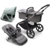 Bugaboo Fox 5 Grey Melange Bērnu Ratiņi 2in1 Grafīta rāmis + Jumts Breezy Pine Green