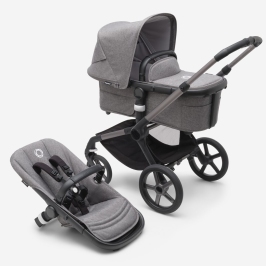 Bugaboo Fox 5 Grey Melange Детская Коляска 2в1 Графитовая рама Bugaboo Fox 5 Grey Melange Детская Коляска 2в1 Графитовая рама