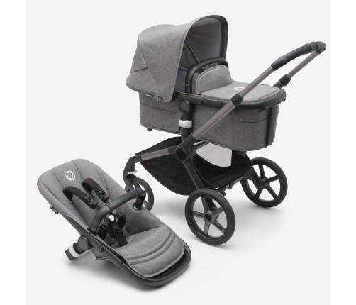 Bugaboo Fox 5 Grey Melange Детская Коляска 2в1 Графитовая рама