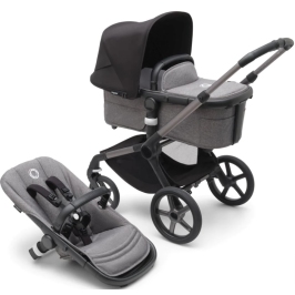 Bugaboo Fox 5 Grey Melange Детская Коляска 2в1 Графитовая рама + Kапюшон Midnight Black Bugaboo Fox 5 Grey Melange Детская Коляска 2в1 Графитовая рама + Kапюшон Midnight Black