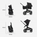 Bugaboo Fox 5 Grey Melange Bērnu Ratiņi 2in1 Grafīta rāmis + Jumts Misty White