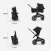 Bugaboo Fox 5 Grey Melange Bērnu Ratiņi 2in1 Grafīta rāmis + Jumts Morning Pink