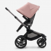 Bugaboo Fox 5 Grey Melange Bērnu Ratiņi 2in1 Grafīta rāmis + Jumts Morning Pink