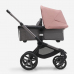 Bugaboo Fox 5 Grey Melange Bērnu Ratiņi 2in1 Grafīta rāmis + Jumts Morning Pink