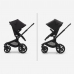 Bugaboo Fox 5 Grey Melange Bērnu Ratiņi 2in1 Grafīta rāmis + Jumts Sunrise Red