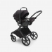 Bugaboo Fox 5 Grey Melange Bērnu Ratiņi 2in1 Grafīta rāmis + Jumts Sunrise Red
