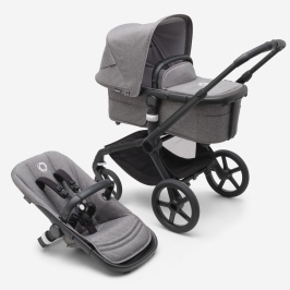 Bugaboo Fox 5 Grey Melange Bērnu Ratiņi 2in1 Melns rāmis Bugaboo Fox 5 Grey Melange Bērnu Ratiņi 2in1 Melns rāmis