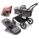 Bugaboo Fox 5 Grey Melange Детская Коляска 2в1 Черная рама + Крыша Breezy Morning Pink