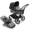 Bugaboo Fox 5 Grey Melange Детская Коляска 2в1 Black Pама + Kапюшон Черный