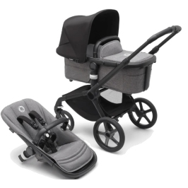 Bugaboo Fox 5 Grey Melange Детская Коляска 2в1 Black Pама + Kапюшон Черный Bugaboo Fox 5 Grey Melange Детская Коляска 2в1 Black Pама + Kапюшон Черный