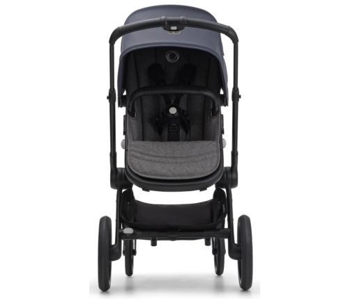 Bugaboo Fox 5 Grey Melange Детская Коляска 2в1 Black Pама + Kапюшон Stormy Blue