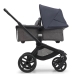 Bugaboo Fox 5 Grey Melange Детская Коляска 2в1 Black Pама + Kапюшон Stormy Blue