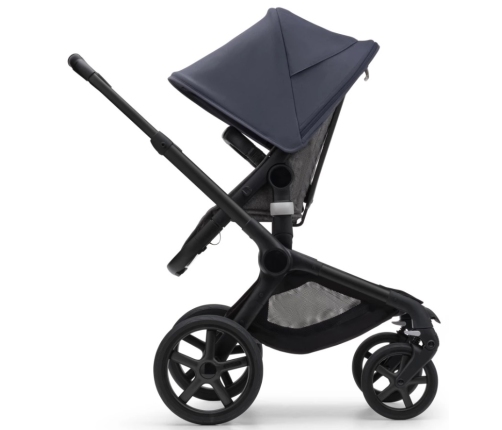 Bugaboo Fox 5 Grey Melange Детская Коляска 2в1 Black Pама + Kапюшон Stormy Blue