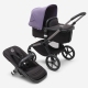 Bugaboo Fox 5 Midnight black Bērnu Ratiņi 2in1 Grafīta rāmis + Jumts Astro Purple