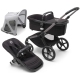 Bugaboo Fox 5 Midnight black Детская Коляска 2в1 Графитовая рама + Kапюшон Breezy V2 Misty Grey