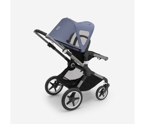 Bugaboo Fox 5 Midnight black Bērnu Ratiņi 2in1 Grafīta rāmis + Jumts Breezy V2 Morning Pink